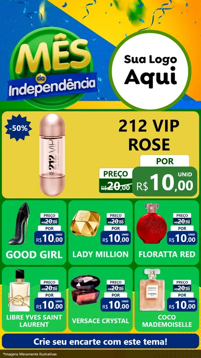 Modelo de Rede Social para Stories com o tema Mês da Independência para Perfumes