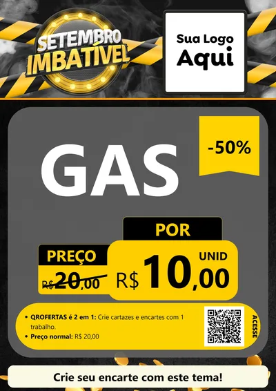 Modelo de Cartaz para Cartaz A4 Vertical com o tema Setembro Imbatível para Água e gás
