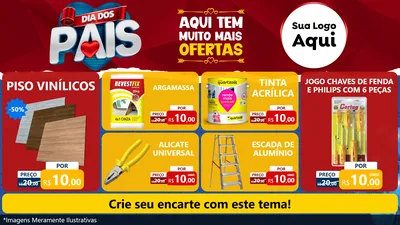 Modelo de TV para TV Horizontal com o tema Dia dos Pais para Material para Construção