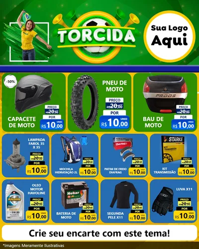 Modelo de Rede Social para Feed Instagram com o tema Torcida para Moto peças