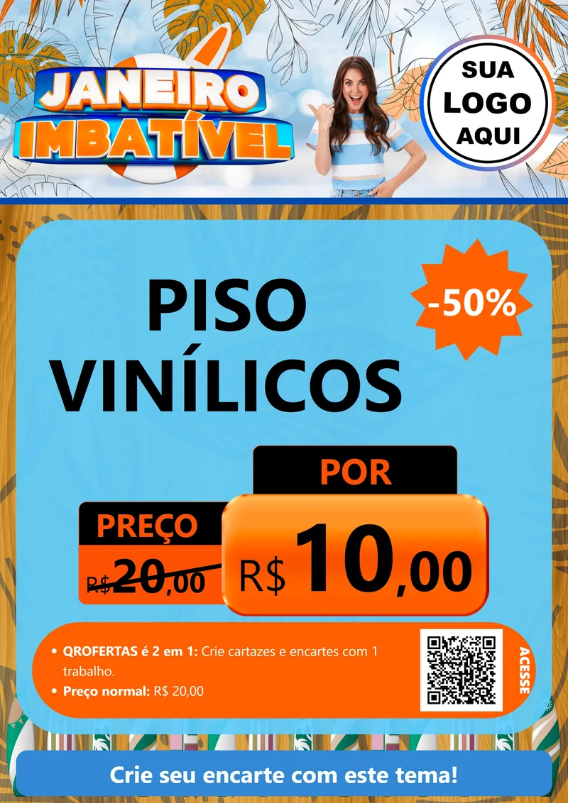 Modelo de Cartaz para Cartaz A4 Vertical com o tema Janeiro Imbatível para Material para Construção