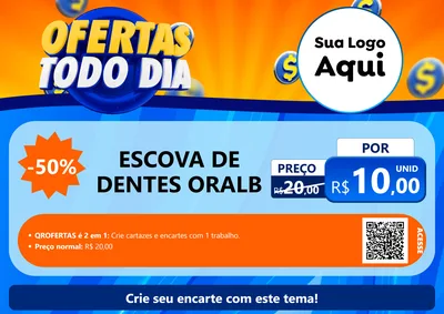 Modelo de Cartaz para Cartaz A4 Horizontal com o tema Ofertas Todo Dia para Higiene Pessoal