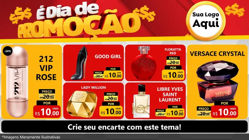 Modelo de TV para TV Horizontal com o tema É Dia De Promoção para Perfumes