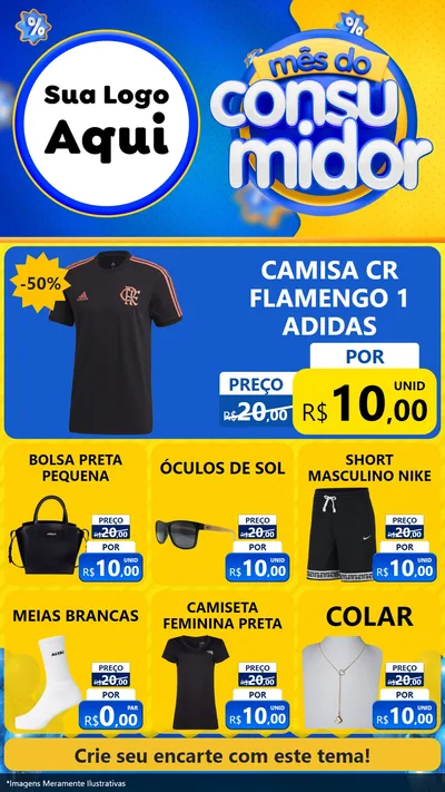 Modelo de Rede Social para Stories com o tema Mês do Consumidor para Roupas e acessórios