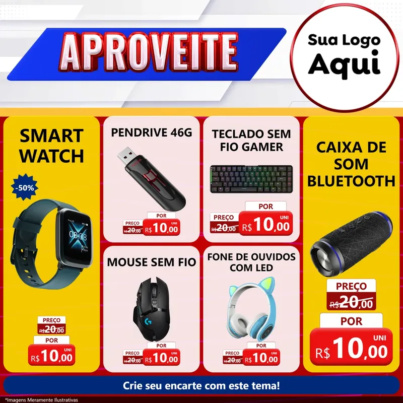 Modelo de Rede Social para Feed Facebook com o tema Aproveite para Informática