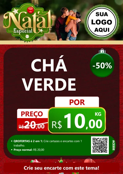 Modelo de Cartaz para Cartaz A4 Vertical com o tema Natal Especial para Produtos Naturais