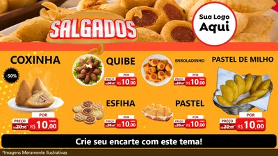 Modelo de TV para TV Horizontal com o tema Salgados