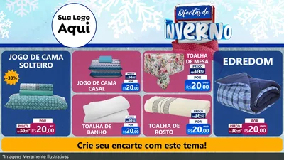 Modelo de TV para TV Horizontal com o tema Ofertas de Inverno para Cama, Mesa e Banho