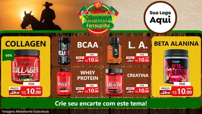 Modelo de TV para TV Horizontal com o tema Especial Semana Farroupilha para Suplementos alimentares