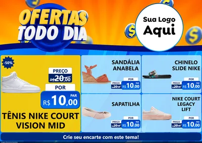 Modelo de Encarte para Encarte A4 Horizontal com o tema Ofertas Todo Dia para Calçados