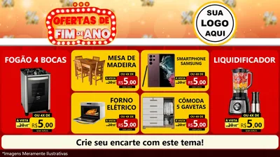 Modelo de TV para TV Horizontal com o tema Ofertas de Fim de Ano para Móveis e Eletro