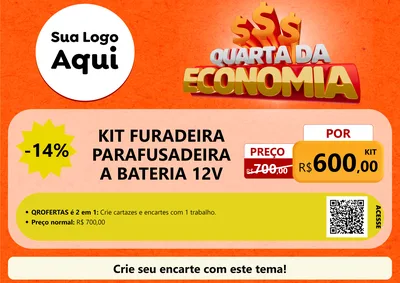 Modelo de Cartaz para Cartaz A4 Horizontal com o tema Quarta da Economia para Maquinas e Ferramentas