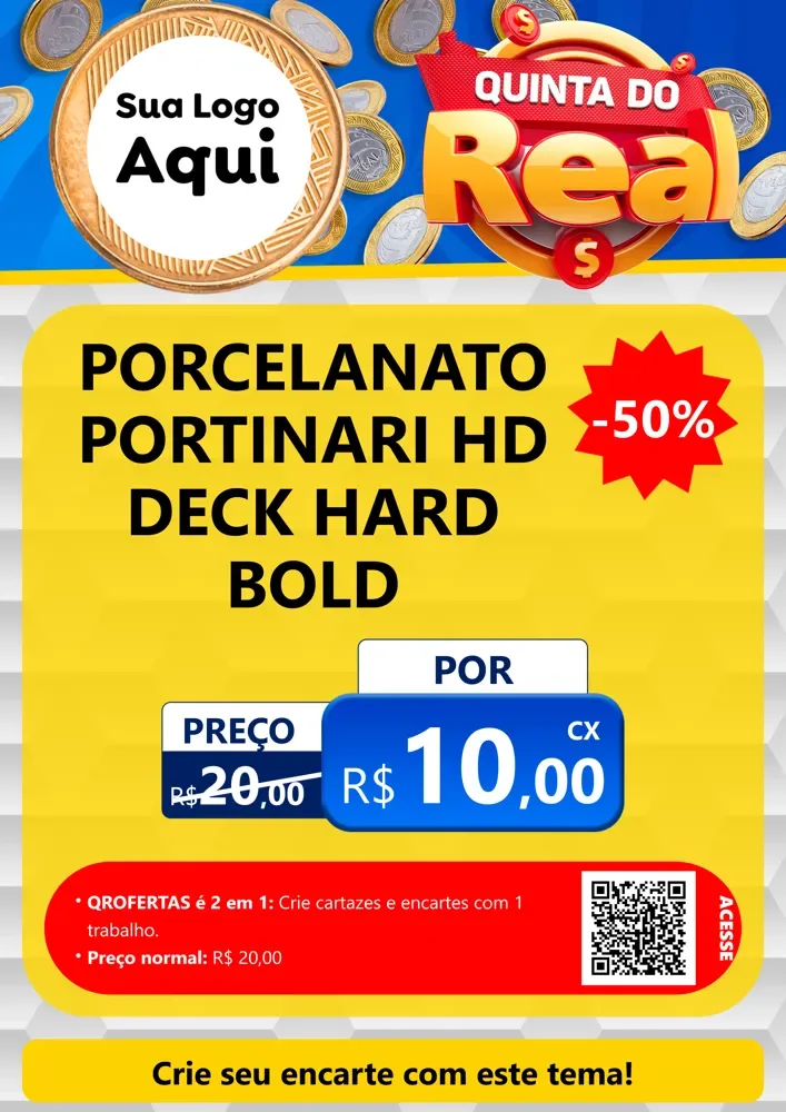 Modelo de Cartaz para Cartaz A4 Vertical com o tema Quinta do Real para Pisos e revestimentos