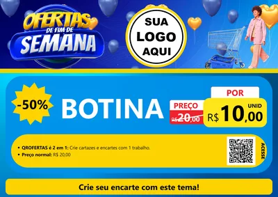 Modelo de Cartaz para Cartaz A4 Horizontal com o tema Ofertas de Fim de Semana para Agropecuária