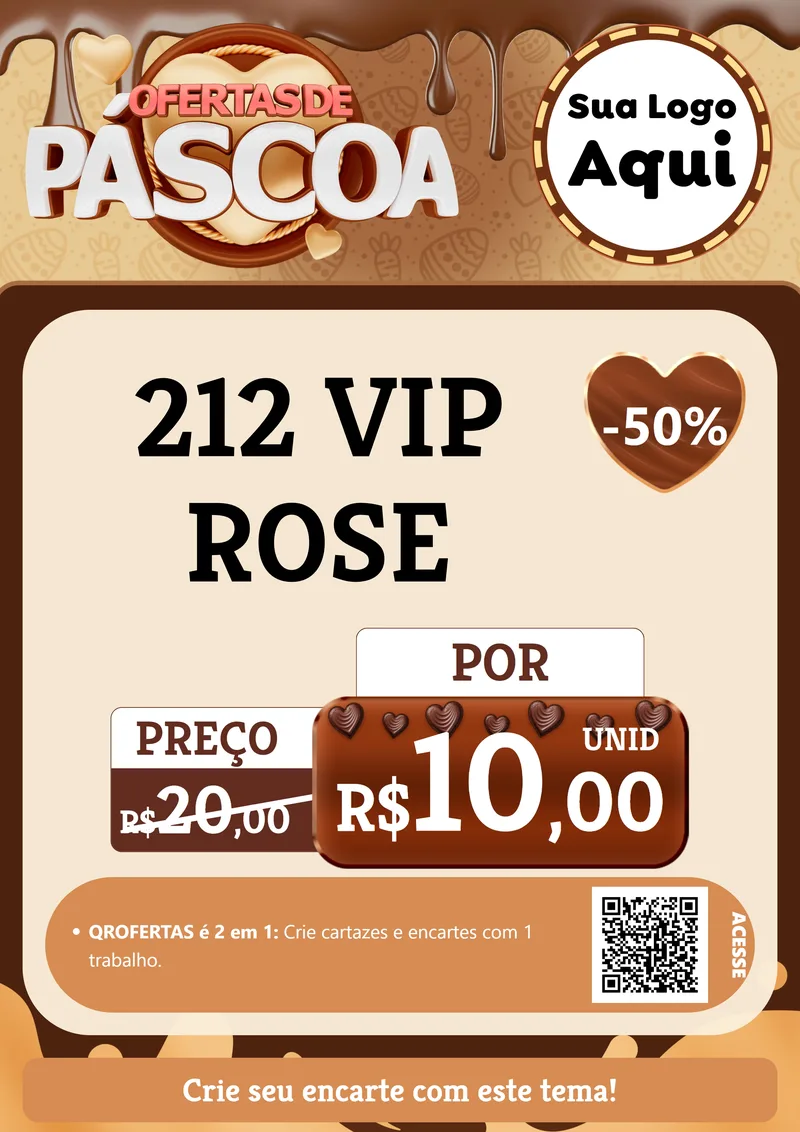 Modelo de Cartaz para Cartaz A4 Vertical com o tema Ofertas de Páscoa para Perfumes