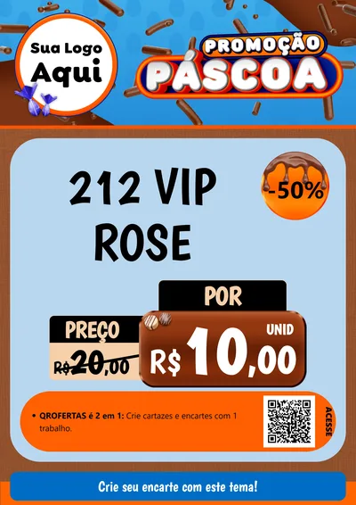Modelo de Cartaz para Cartaz A4 Vertical com o tema Promoção Páscoa para Perfumes