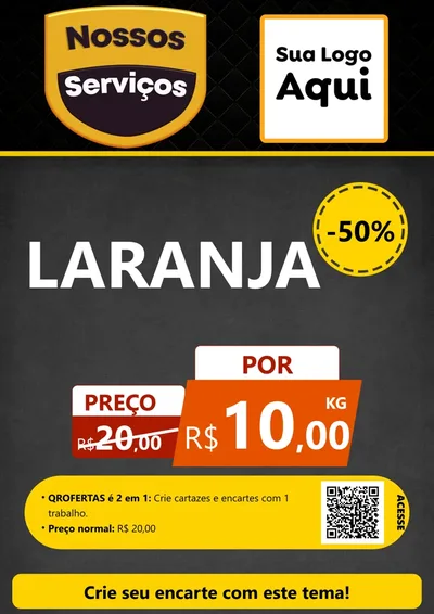 Modelo de Cartaz para Cartaz A4 Vertical com o tema Nossos Serviços para Hortifrúti