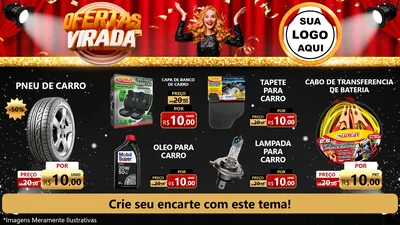 Modelo de TV para TV Horizontal com o tema Ofertas da Virada para Auto peças