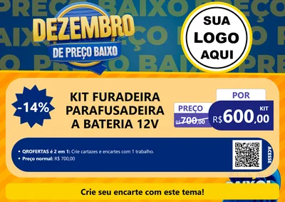 Modelo de Cartaz para Cartaz A4 Horizontal com o tema Dezembro de Preço Baixo para Maquinas e Ferramentas