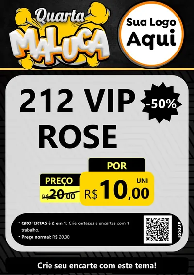 Modelo de Cartaz para Cartaz A4 Vertical com o tema Quarta Maluca para Perfumes