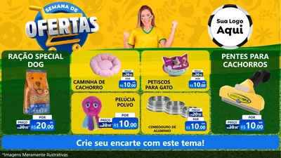 Modelo de TV para TV Horizontal com o tema Semana de Ofertas - Copa para Pet Shop