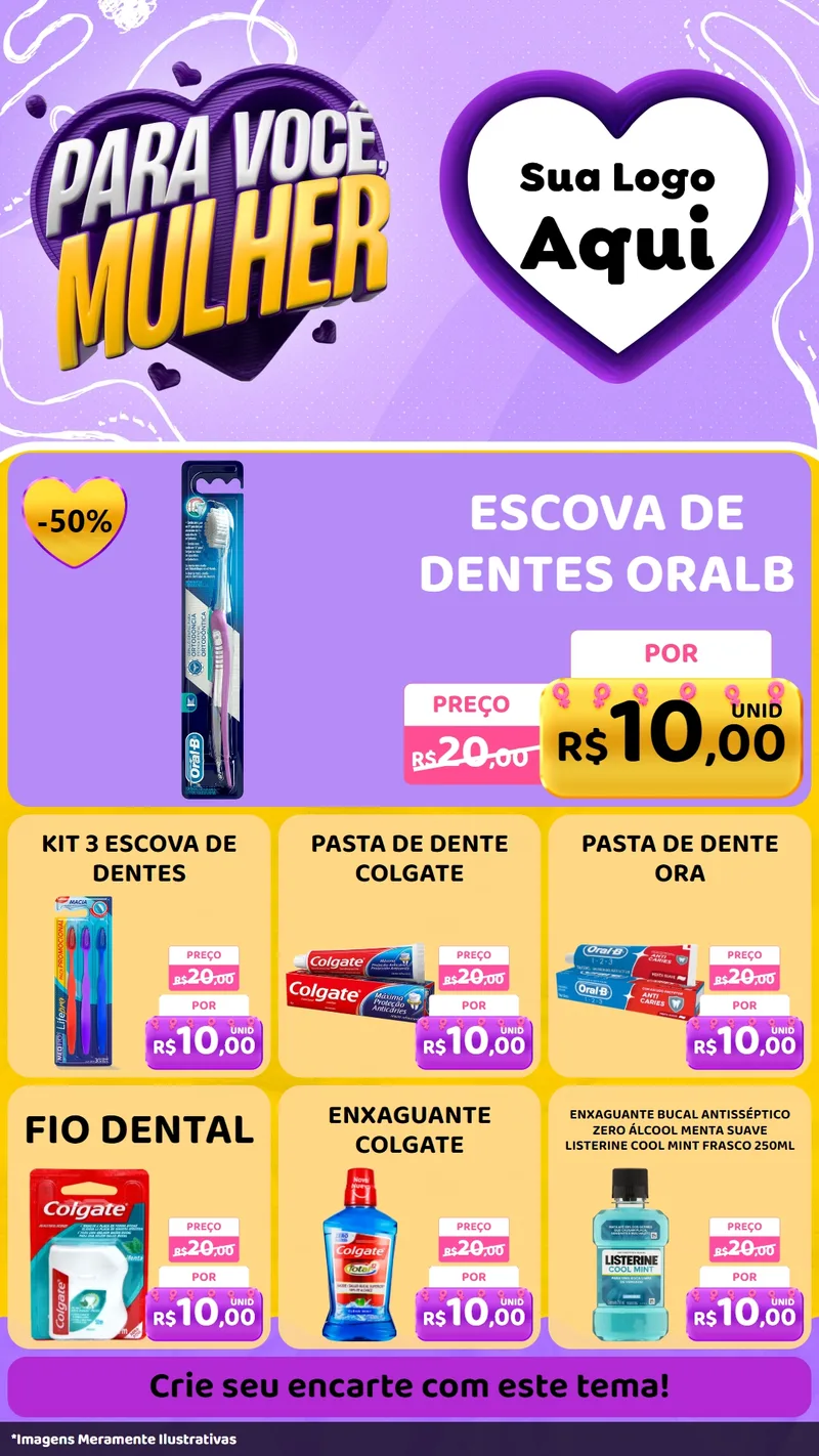 Modelo de Rede Social para Stories com o tema Para Você, Mulher para Higiene Pessoal