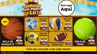 Modelo de TV para TV Horizontal com o tema Ofertas de São João - Junina para Artigos Esportivos