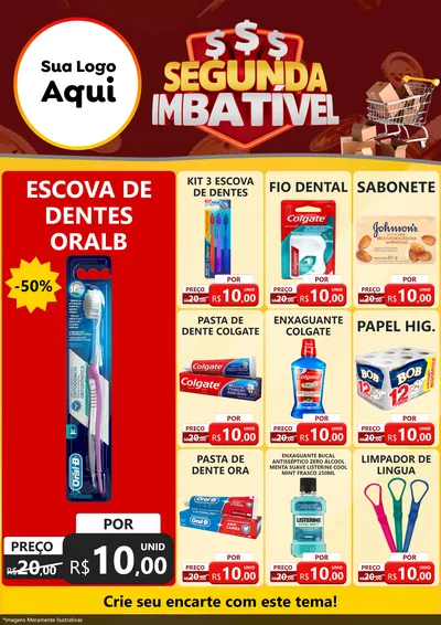 Modelo de Encarte para Encarte A4 Vertical com o tema Segunda Imbatível para Higiene Pessoal