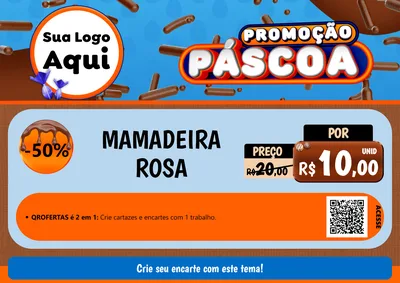 Modelo de Cartaz para Cartaz A4 Horizontal com o tema Promoção Páscoa para Bebês