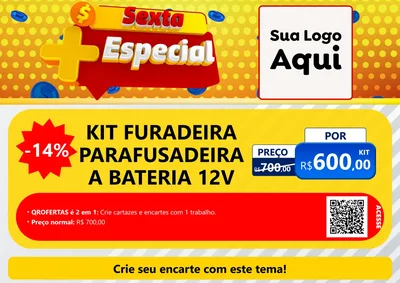 Modelo de Cartaz para Cartaz A4 Horizontal com o tema Sexta Mais Especial para Maquinas e Ferramentas
