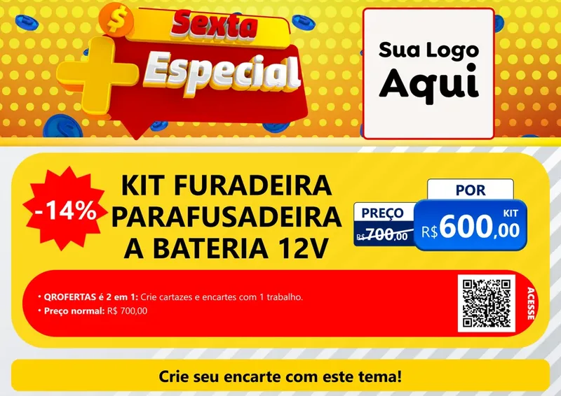 Modelo de Cartaz para Cartaz A4 Horizontal com o tema Sexta Mais Especial para Maquinas e Ferramentas