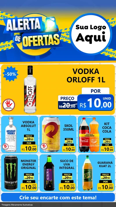 Modelo de Rede Social para Stories com o tema Alerta de Ofertas para Distribuidora de bebidas