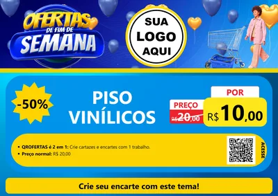 Modelo de Cartaz para Cartaz A4 Horizontal com o tema Ofertas de Fim de Semana para Material para Construção