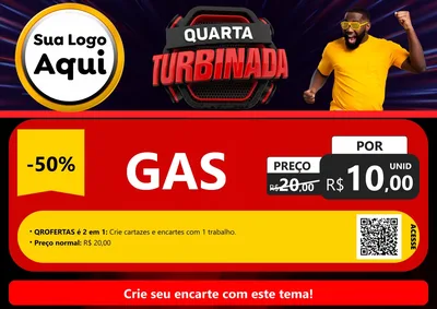 Modelo de Cartaz para Cartaz A4 Horizontal com o tema Quarta Turbinada para Água e gás