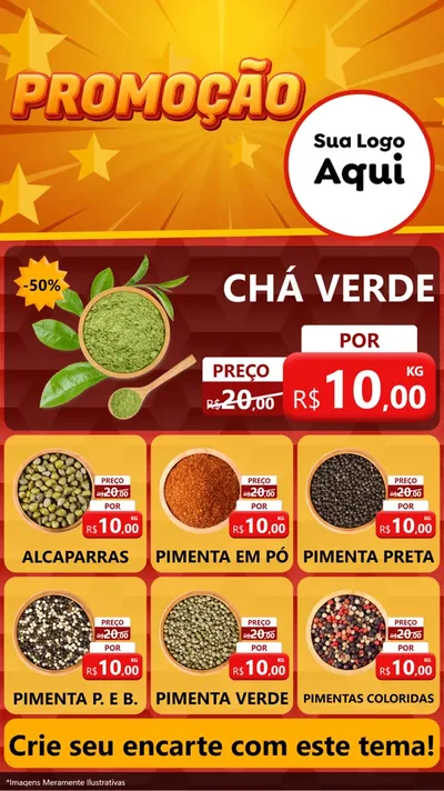Modelo de Rede Social para Stories com o tema Promoção para Produtos Naturais