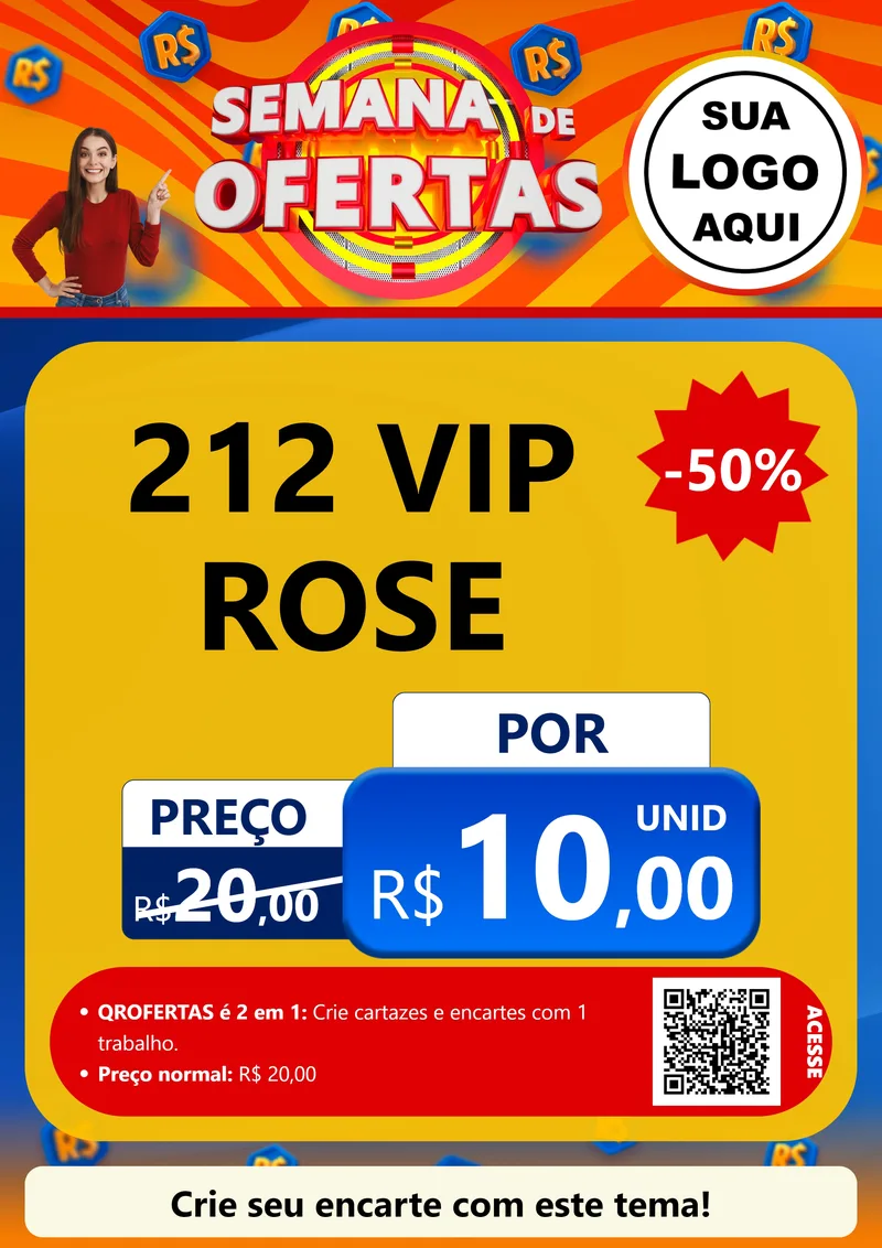 Modelo de Cartaz para Cartaz A4 Vertical com o tema Semana de Ofertas para Perfumes
