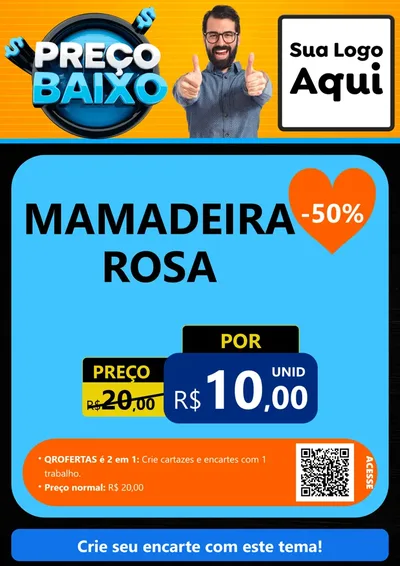 Modelo de Cartaz para Cartaz A4 Vertical com o tema Preço Baixo para Bebês