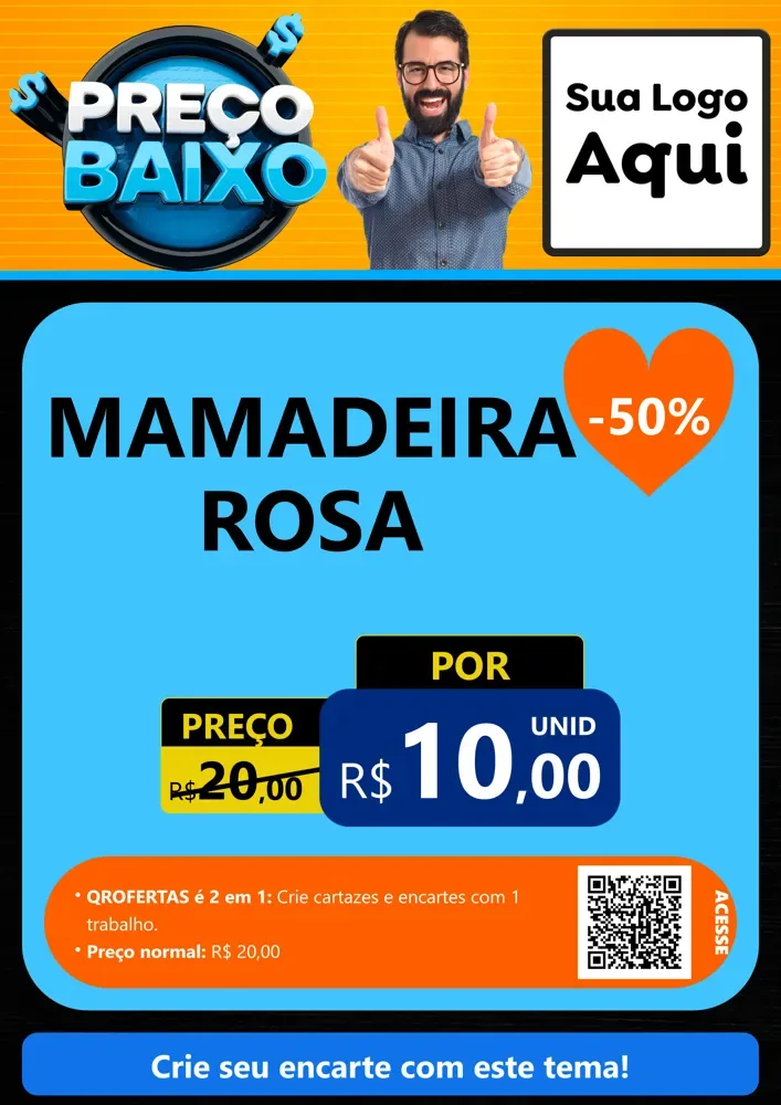 Modelo de Cartaz para Cartaz A4 Vertical com o tema Preço Baixo para Bebês