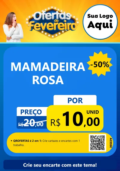 Modelo de Cartaz para Cartaz A4 Vertical com o tema Ofertas de Fevereiro para Bebês