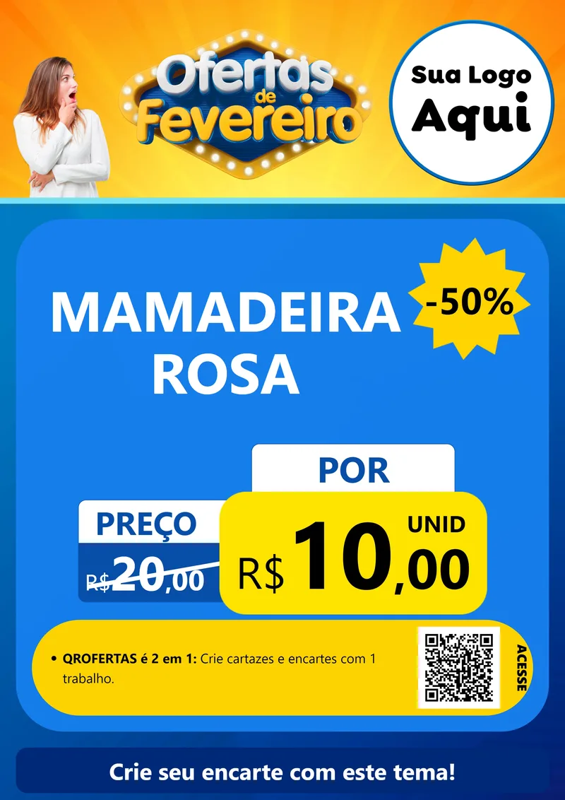Modelo de Cartaz para Cartaz A4 Vertical com o tema Ofertas de Fevereiro para Bebês