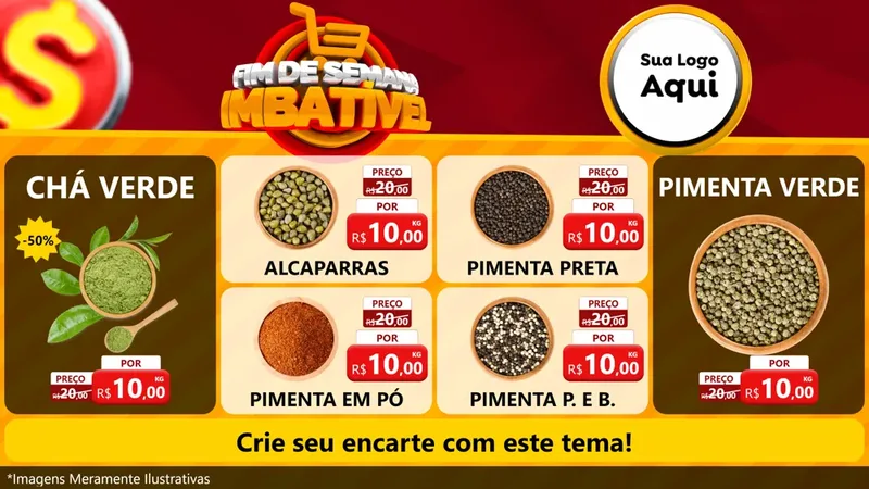 Modelo de TV para TV Horizontal com o tema Fim de Semana Imbatível para Produtos Naturais
