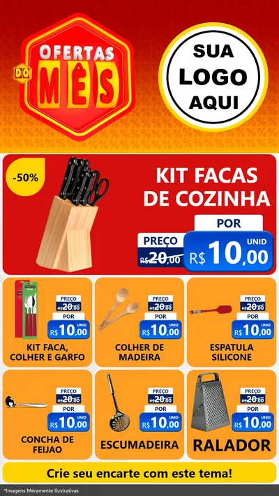 Modelo de Rede Social para Stories com o tema Ofertas do Mês para Utilidades Domésticas