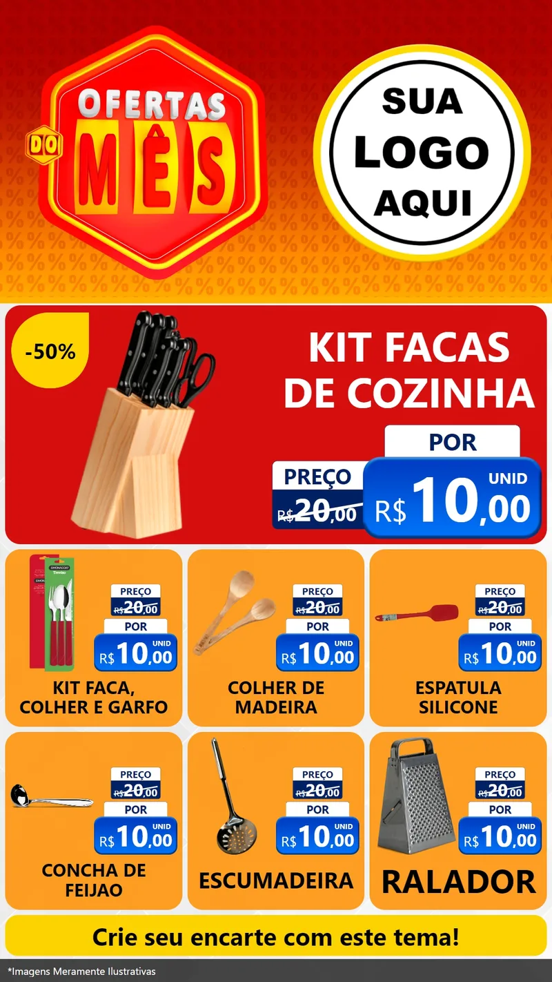 Modelo de Rede Social para Stories com o tema Ofertas do Mês para Utilidades Domésticas