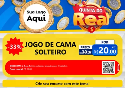 Modelo de Cartaz para Cartaz A4 Horizontal com o tema Quinta do Real para Cama, Mesa e Banho