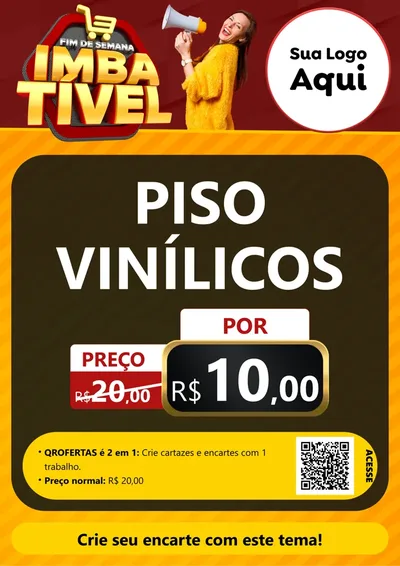 Modelo de Cartaz para Cartaz A4 Vertical com o tema Fim de Semana Imbatível para Material para Construção