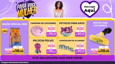 Modelo de TV para TV Horizontal com o tema Para Você, Mulher para Pet Shop