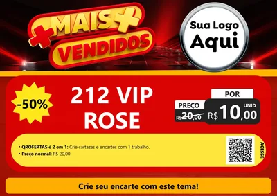 Modelo de Cartaz para Cartaz A4 Horizontal com o tema Mais Vendidos para Perfumes