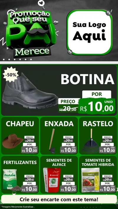 Modelo de Rede Social para Stories com o tema Promoção Que seu Pai Merece para Agropecuária