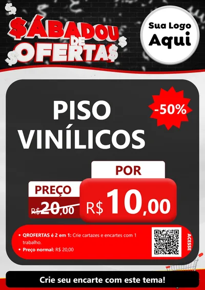 Modelo de Cartaz para Cartaz A4 Vertical com o tema Sabadou de Ofertas para Material para Construção
