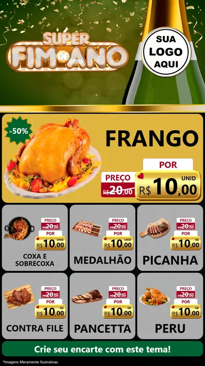 Modelo de Rede Social para Stories com o tema Super Fim de Ano para Assados